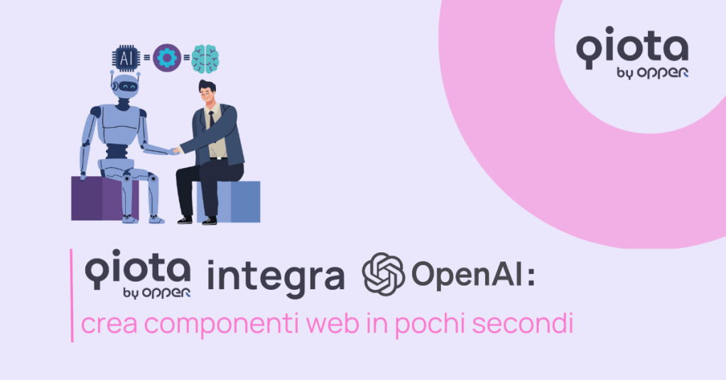 Qiota integra l’IA: crea componenti web in pochi&nbsp;secondi