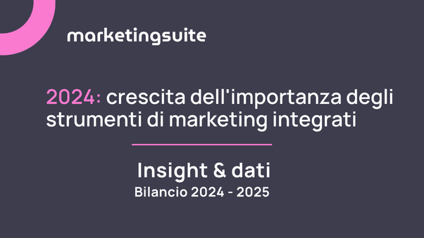 Bilancio marketingsuite 2024-2025: dati chiave, usi e prestazioni